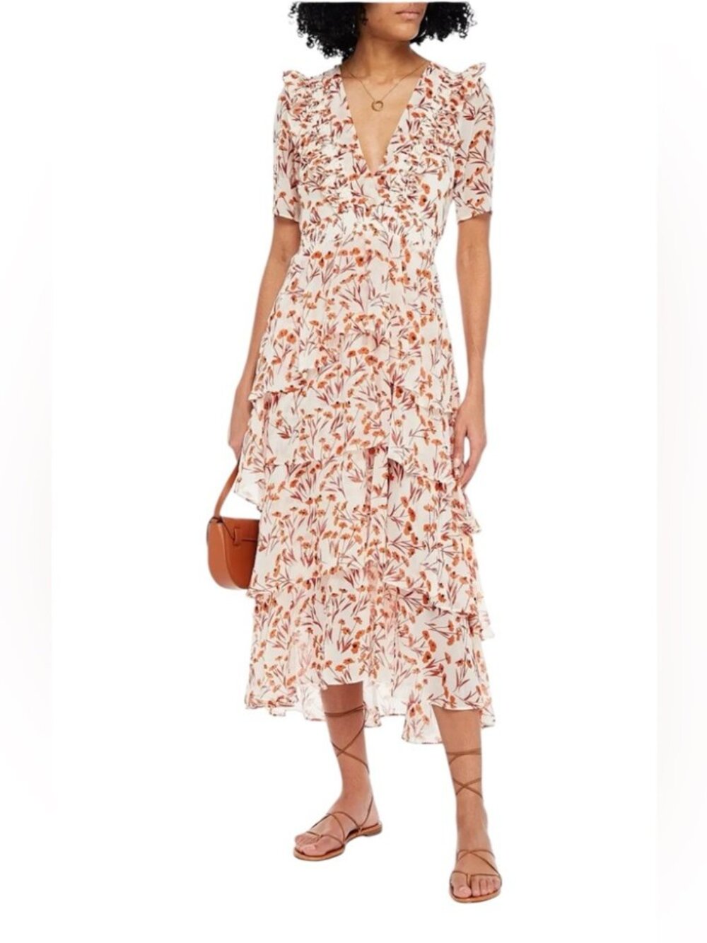 Maje Romina Tiered Maxi Dress - Size 38/6